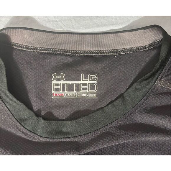 Under Armour Shirt Mens Large Black Tank Top Gym Run Heat Gear Lot of 2 - Picture 4 of 12